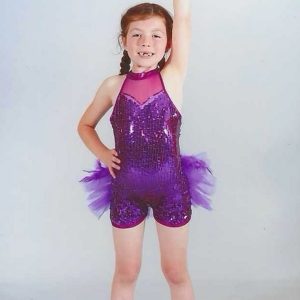 girl wearing unitard